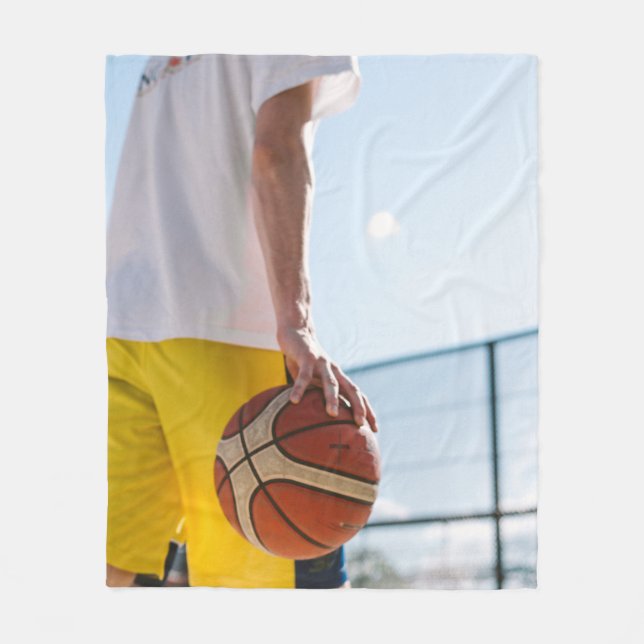 Basketball-Artwork Fleecedecke (Vorderseite)