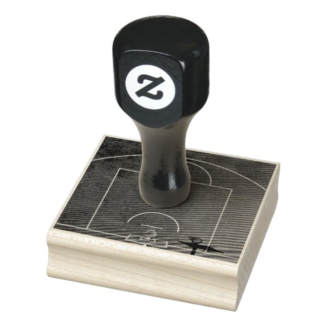 Basketball-Artwork Gummistempel (Stempel)