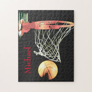 Basketball Artwork Ihr Name Puzzle