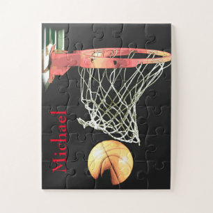 Basketball Artwork Ihr Name Puzzle