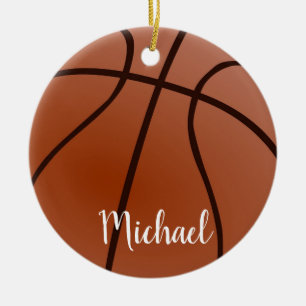 Basketball Artwork Ihren Namen individuell Keramik Ornament