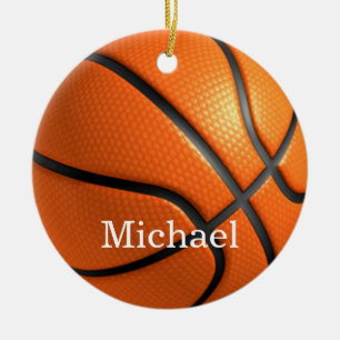 Basketball Artwork Ihren Namen individuell Keramik Ornament