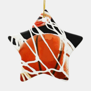 Basketball-Artwork Keramik Ornament