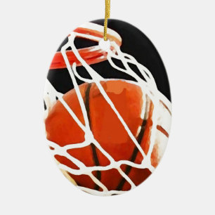 Basketball-Artwork Keramik Ornament