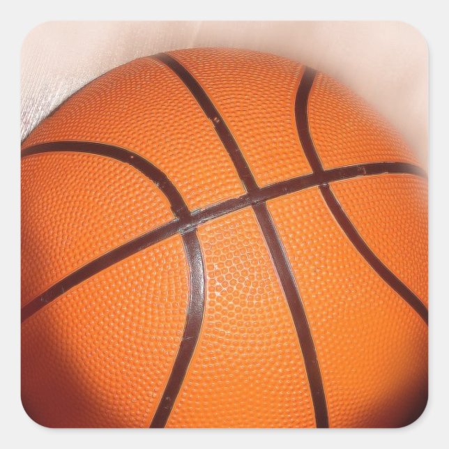 Basketball-Artwork Quadratischer Aufkleber (Vorderseite)