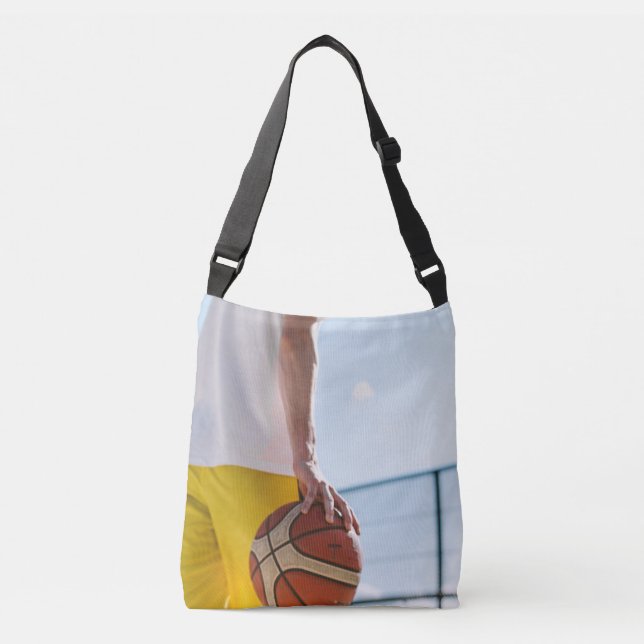 Basketball-Artwork Tragetaschen Mit Langen Trägern (Vorderseite)