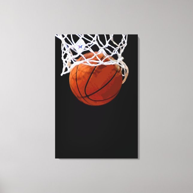 Basketball-Artwork Wrapped Canvas - 3 Leinwand Set (Vorderseite)