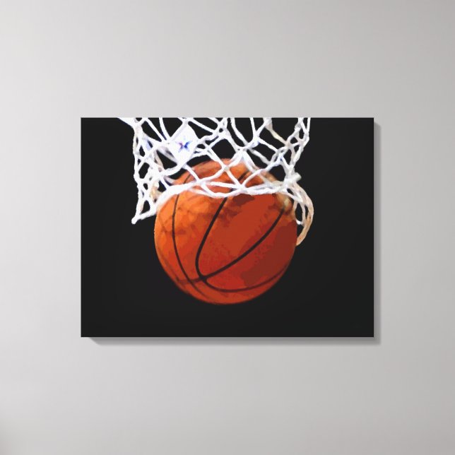 Basketball-Artwork Wrapped Canvas Leinwanddruck (Vorderseite)
