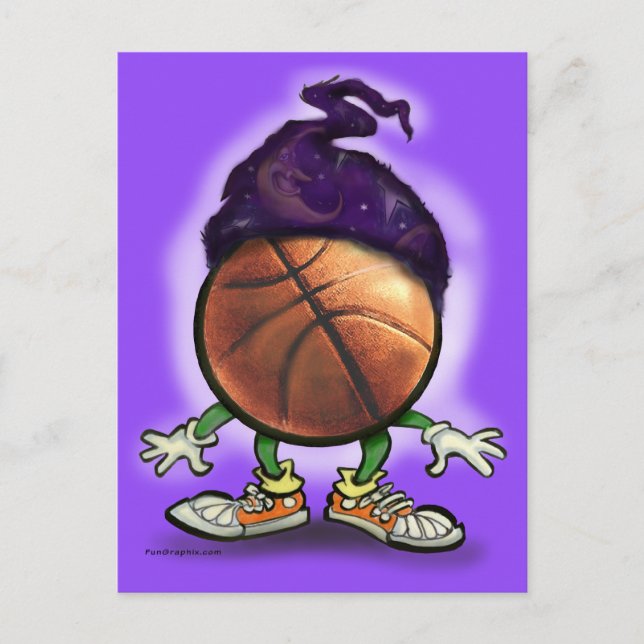 Basketball-Assistent Postkarte (Vorderseite)