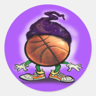 Basketball-Assistent Runder Aufkleber