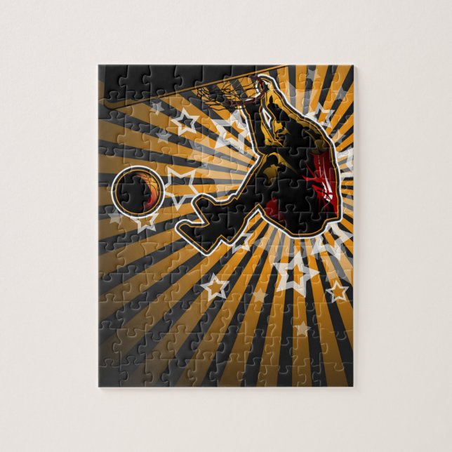 Basketball-Athlet Puzzle (Vertikal)