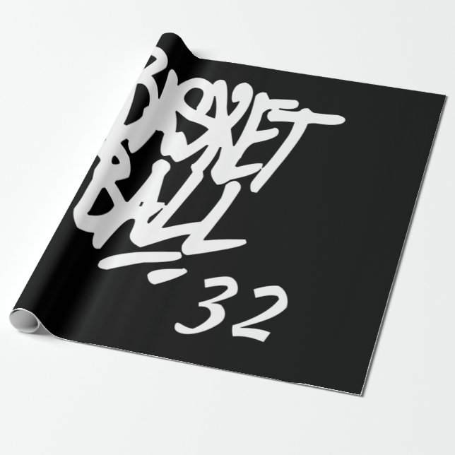 Basketball Athletic Sport Nummer 32 Geschenkpapier (Ungerollt)