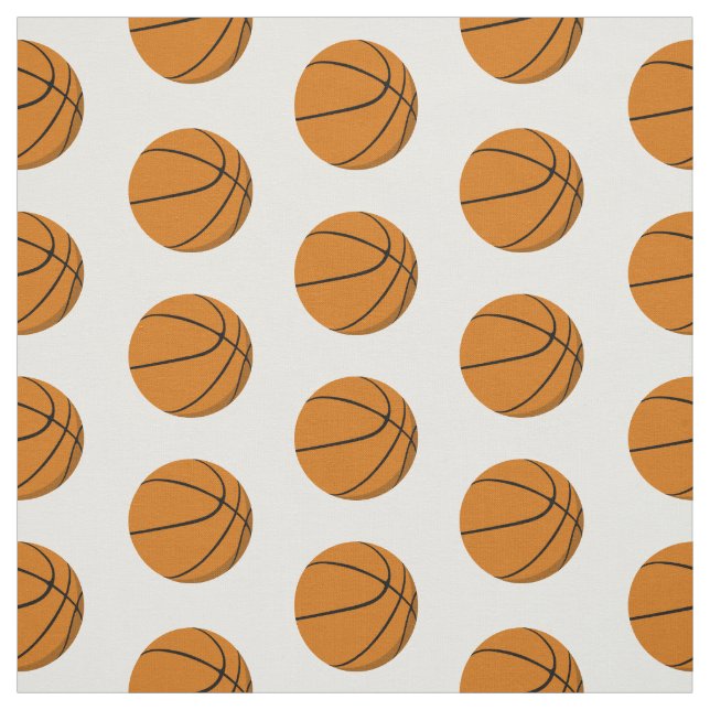 Basketball auf beliebigem Farbhintergrund Stoff (Muster)