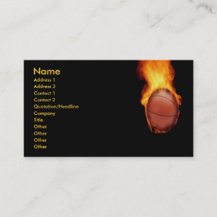 Basketball auf der Brandschutzkarte Visitenkarte