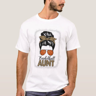 Basketball Auntie Life Leopard T-Shirt