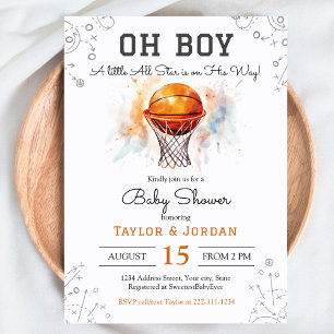 Basketball Baby Dusche Einladung