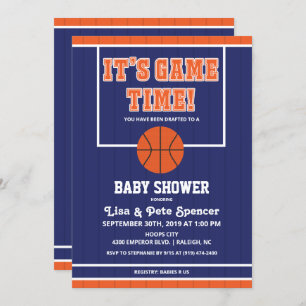 Basketball Baby Dusche Einladung