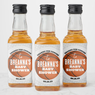 Basketball Baby Dusche Party Alkoholflaschenetikett