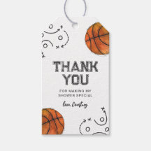 Basketball Baby Shower Fevor Tags