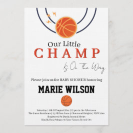 Basketball Baby Shower Sports Girl Boy Favors Einladung