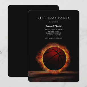 Basketball-Bachelor / Geburtstagspartysport Einladung