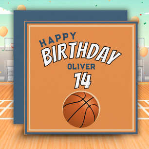 Basketball Ball Alles Gute zum Geburtstag Sport Karte