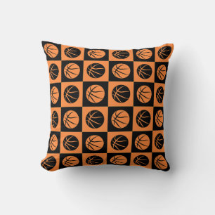 Basketball Ball Checkered Seamless Pattern Kissen