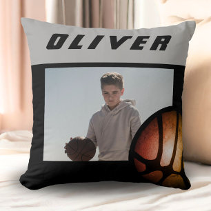 Basketball Ball Custom Foto and Name Kissen