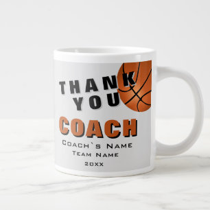 Basketball Ball Danke, Coach Jumbo-Tasse