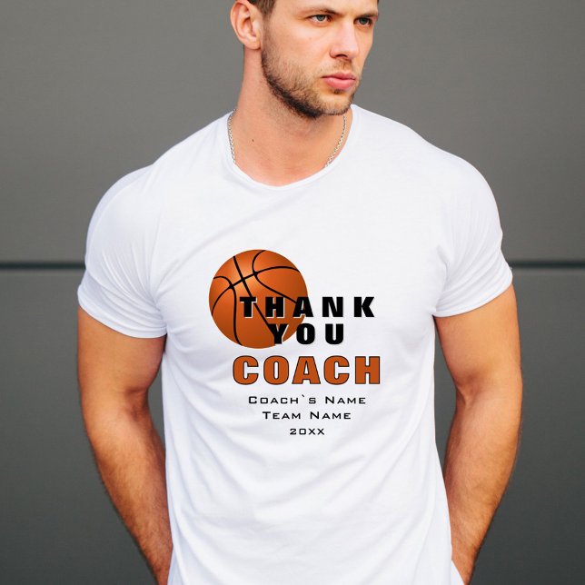 Basketball Ball Danke, Coach T-Shirt (Von Creator hochgeladen)