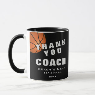Basketball Ball Danke Trainer Notiz Tasse