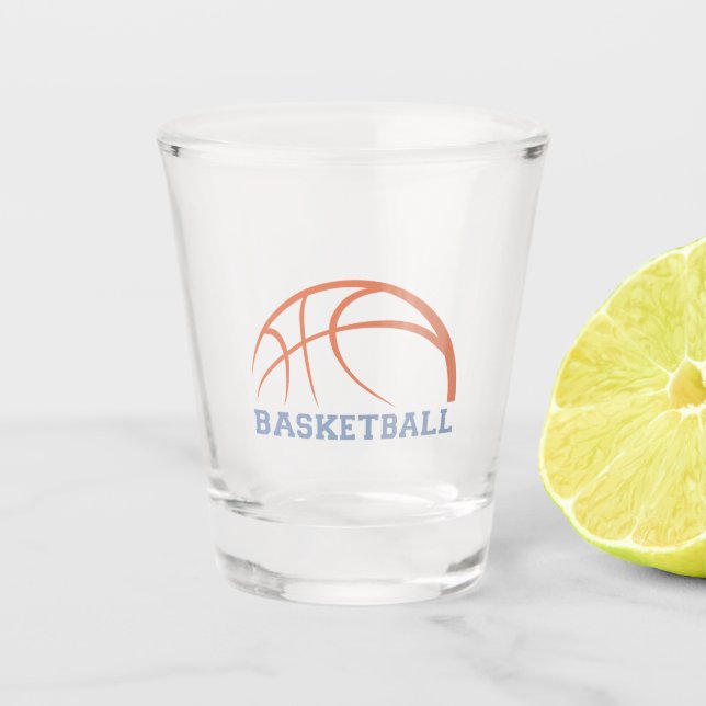 Basketball Ball Design für Reisebusse Schnapsglas (Vorderseite)