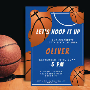 Basketball Ball Fun Sports Kindergeburtstag Einladung