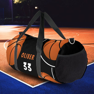 Basketball Ball Fun Sports Player Name Nummer Duffle Bag