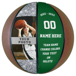 Basketball Ball für Grüne und Weiße Personalisiert