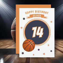 Basketball Ball Happy Birthday Sports Karte