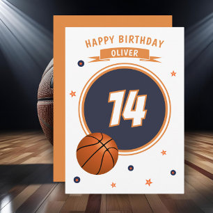 Basketball Ball Happy Birthday Sports Karte