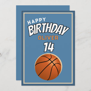 Basketball Ball Happy Birthday Sports Karte