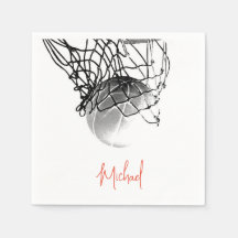 Basketball-Ball in Schwarz und Weiß - Ihr Name