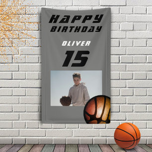 Basketball Ball Junge Foto Alles Gute zum Geburtst Banner