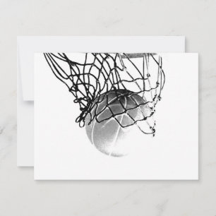 Basketball Ball lädt ein Einladung