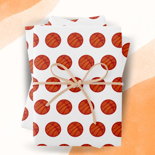 Basketball Ball Muster Sport  Geschenkpapier Set