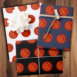 Basketball Ball Muster Sport  Geschenkpapier Set