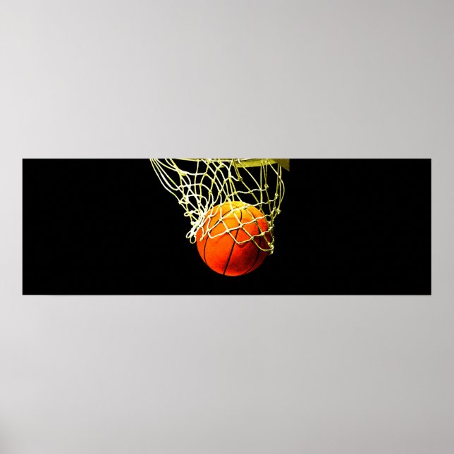 Basketball Ball & Net Print Poster (Vorne)
