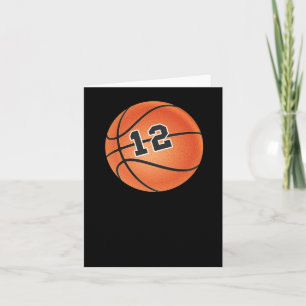 Basketball-Ball Nummer 12 Karte