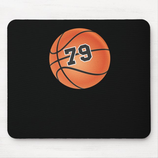 Basketball-Ball Nummer 79 Mousepad (Vorne)
