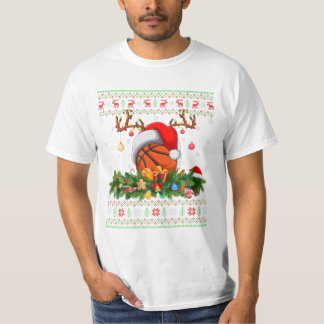 Basketball Ball Raindeer Hat T-Shirt
