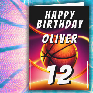 Basketball Ball Sport Alles Gute zum Geburtstag  Karte