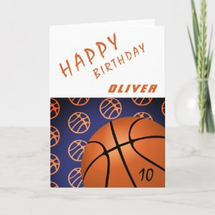 Basketball Ball Sport Happy Birthday Kind Karte