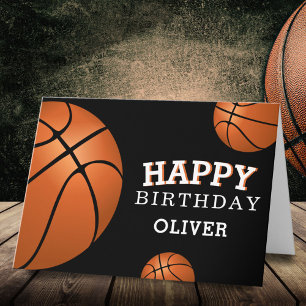 Basketball Ball Sport Happy Birthday Kinder Karte